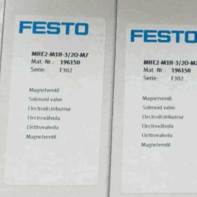 Festo Solenoid Valve Festo MHE2-M1H-3/20-M7 196150 Brand New & Original