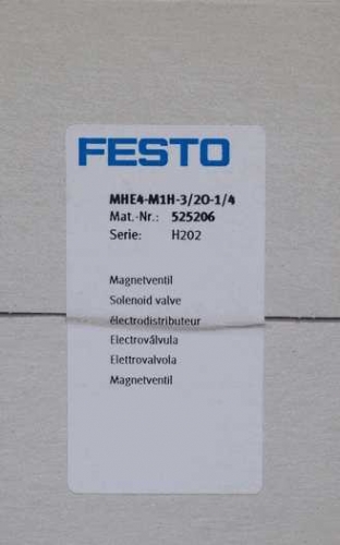 Festo Festo Solenoid Valve MHE4-M1H-3/2O-1/4 525206 Genuine Original Brand New