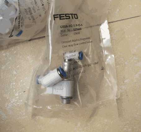 Festo Festo One-Way Valve GRXA-HG-1/8-QS-6 525668 Brand New & Original