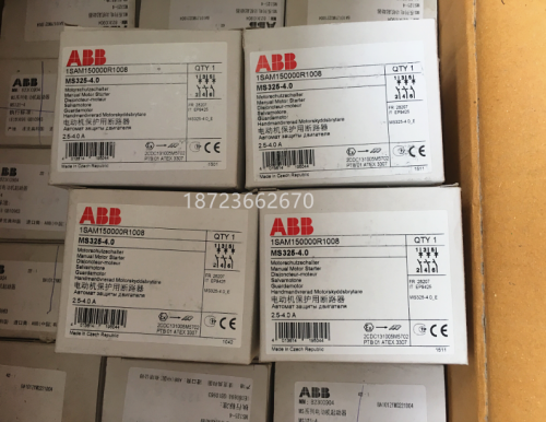 ABB Motor Protection Circuit Breaker MS116 MS132 MS325 25A 32A 20A 16A 10A 6.3A 4A 2.5A