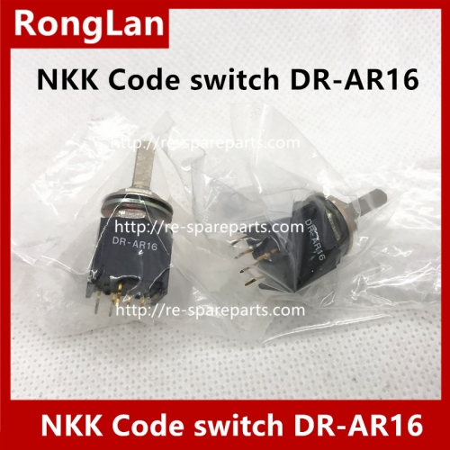 Code switch  Japan DR-AR16 NKK with step 16 point encoder handle long 16MMF 5 feet