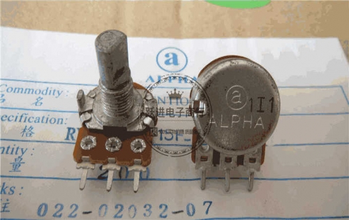 Alpha Imported Taiwan B20kb50kb1m Single Connection Fever Level Amplifier Stereo Volume Potentiometer Handle 15mm