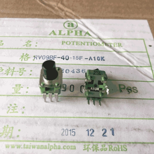 Short Axis Inverter Switch A103 Taiwan Alpha 09 Type Single Connection Vertical Potentiometer A10K-8MM Half Axis