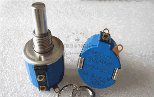 Imported from the United States Bourns 3543s-1-202l 2K Multi-Turn 3 Ring Gold-Footed Potentiometer Handle Length 20mmx6.3