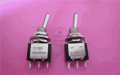 Free Shipping Baokezhen Sc728 Power Buttons Switch 3-Leg 2-Speed Rocker Arm Shake Head Toggle Switch (5 Pieces)