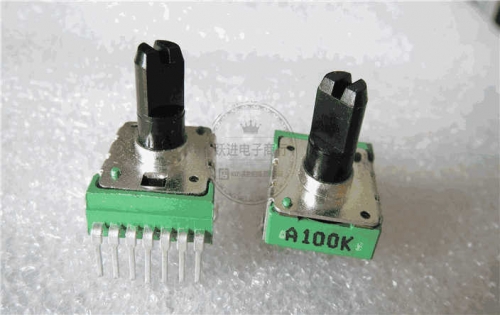 Imported Taiwan Alpha 142 Type A100k Dual 7-Leg Electronic Organ Volume Rotary Potentiometer Handle Length 13mm