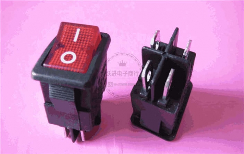 Imported Taiwan Canal Power Boat-Shaped Switch 4-Leg 2-Speed Light Included Rocker Rocker Button on and off 10a250v