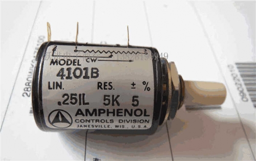 4101b 25il 5K Amphenol Imported American Antique Multi-Turn Potentiometer 10 Turns 20 round Handle
