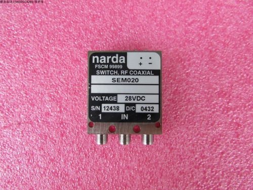 narda Import SEM020 DC-18GHz 500W SMA 28V  Single pole double throw coaxial switch