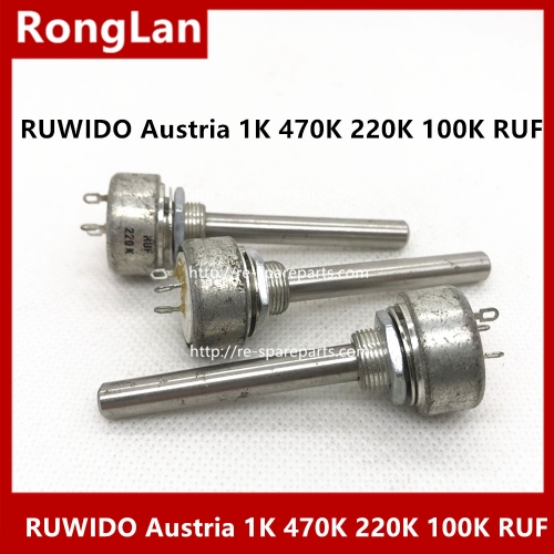 RUWIDO Austria 1K 470K 220K 100K RUF sealed ceramic single joint potentiometer handle with thread length 50MM