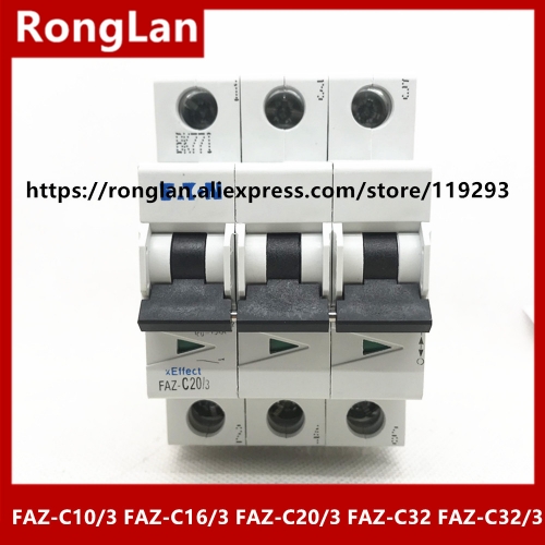 100% new original FAZ-C10 FAZ-C16 FAZ-C10/3 FAZ-C16/3 FAZ-C20/3 FAZ-C32 FAZ-C32/3 10A 16A 20A 32A 15kA 3P Circuit breaker