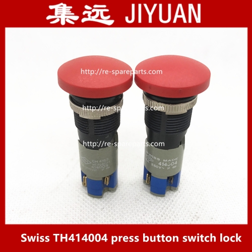 Swiss TH414004  414004 press button switch lock. Dial 250VAC/5A. Four hole 16mm.
