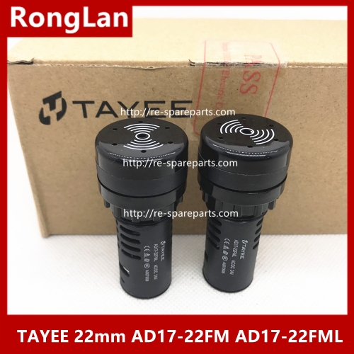 TAYEE 22mm AD17-22FM AD17-22FML AC380V AC110V AC220V AC/DC24V  AC/DC12V buzzer tayee