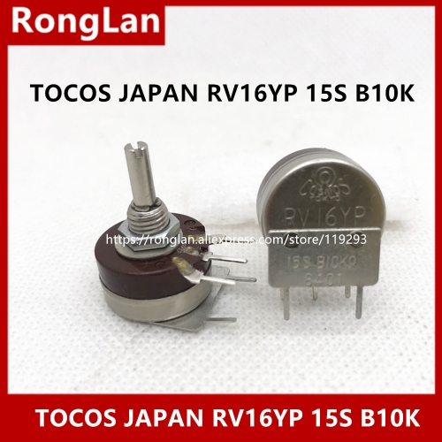 Japan TOCOS potentiometer RV16YP 15S B10K.. Axis 3mmX15mm
