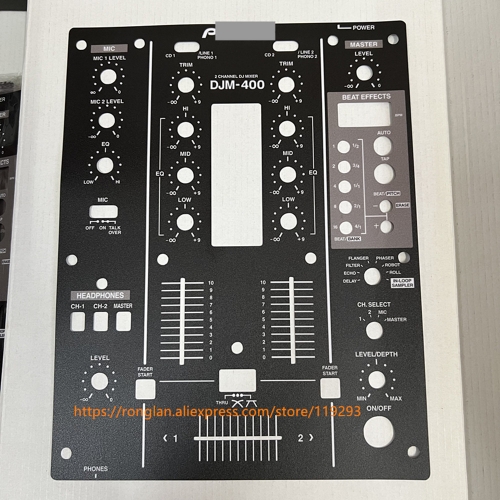 DJM-400 mixer fader black PVC panel film DJM-350 DJM-300 DJM-500 DJM-600 DJM-S7 XDJ-R1 DB2 protection film Matte black resistant