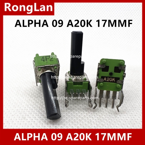 ALPHA 09 horizontal single joint potentiometer 17MMF handle long A20K
