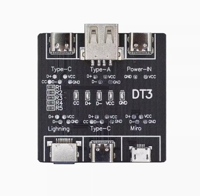 Data cable detection board DT3 suitable for Apple Android Type-C interface fast charging cable anomaly detector