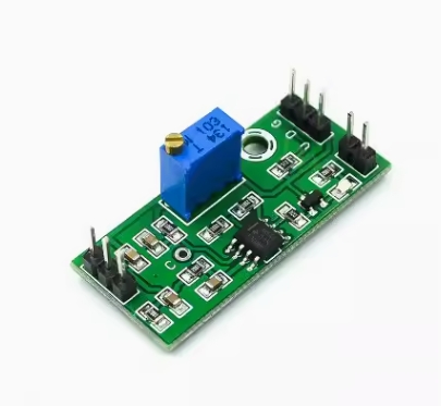 LM393 voltage comparator module with adjustable precision signal waveform shaping, high-level dual output LED indication