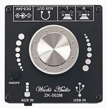 Wuzhi Audio MINI 2.0 Stereo Digital Amplifier Module with Multiple Inputs 50W * 2