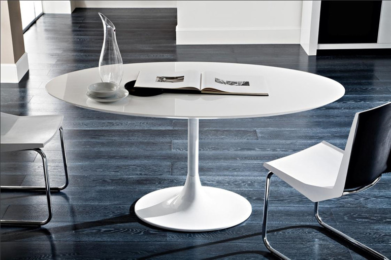big round solid surface table top with steel with lacquer painting led.jpg