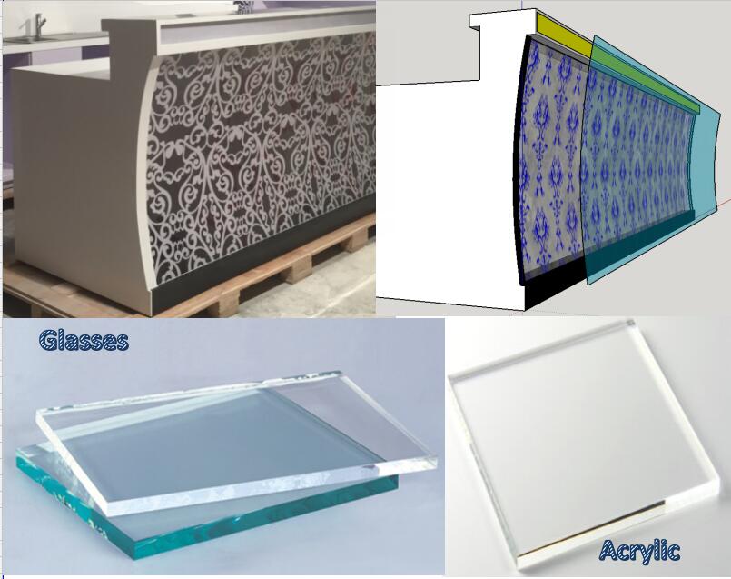 bar counter acrylic or glass protection