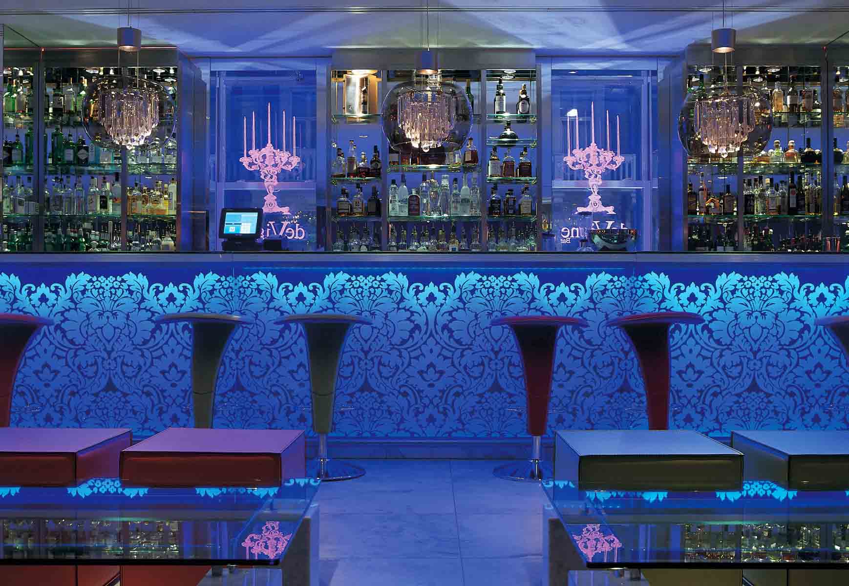 5 star hotel bar counter with elegant pattern