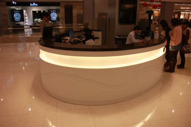 Shopping mall service information cashier counter
