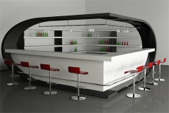 White Stylish Bistro Bar Counter High Quality  Stone