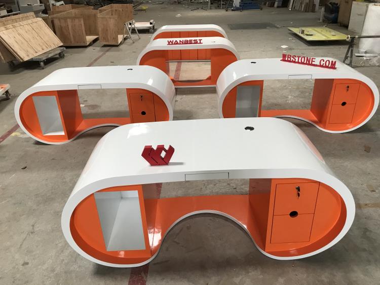 orange manager desk 2 sets