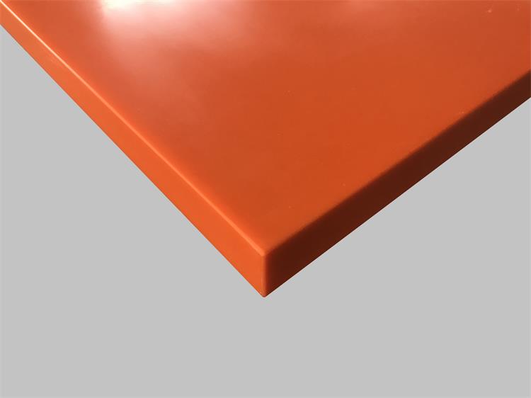 orange corian table top