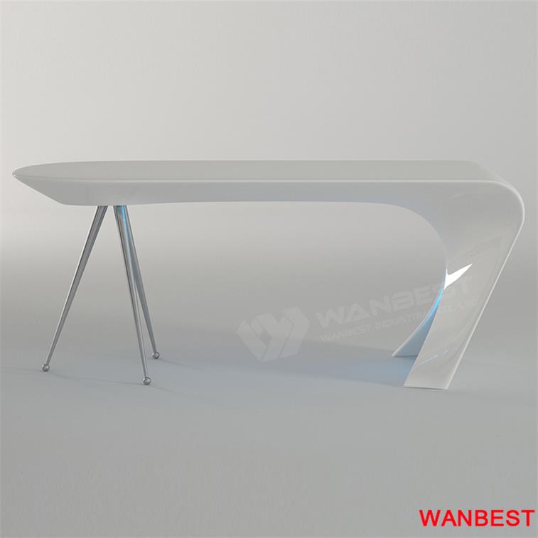 curved office furniture-white