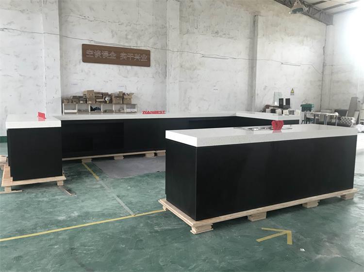 Large artificial stone kitchen counter 