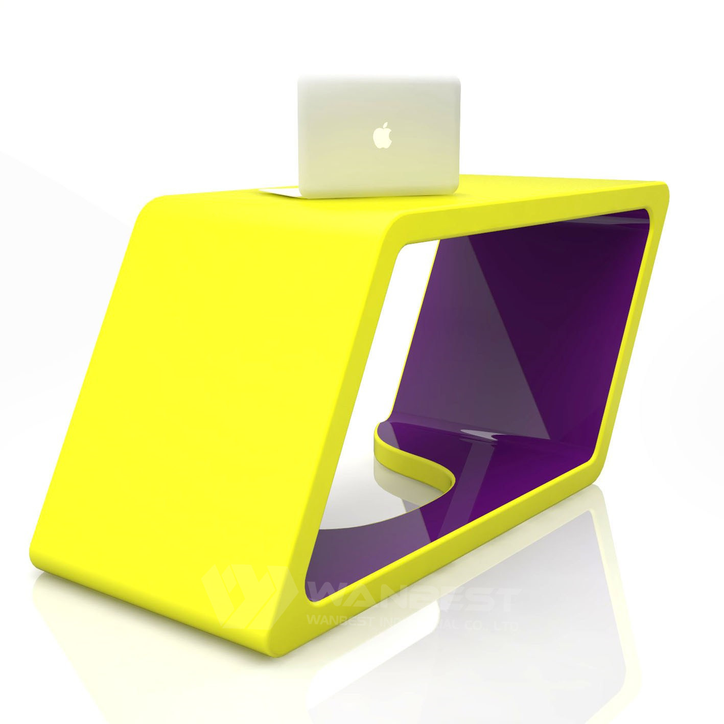 Irregular Shape Office Desk-yellow