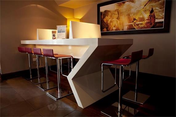 modern appearance corner bar table for break room