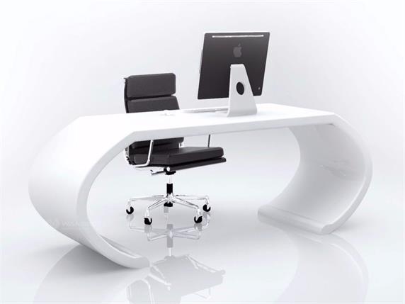 White office desk unique design for manager