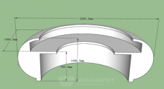 WANBEST OEM Design White Solid Surface Office Front Reception Desk