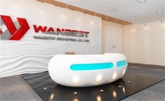 WANBEST OEM Design White Solid Surface Office Front Reception Desk