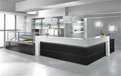 Solid Surface Restaurant Counter With Refrigerator