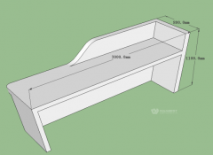 Modern Industial Office Furniture Design White Reception Desk