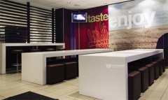 Fast Food Chain Restaurant Counter Solid Surface Material