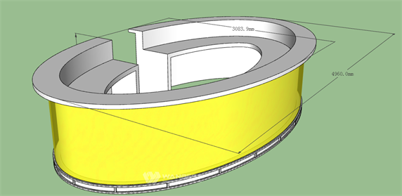 Circle Bar Use Small Solid Surface Bar Counter