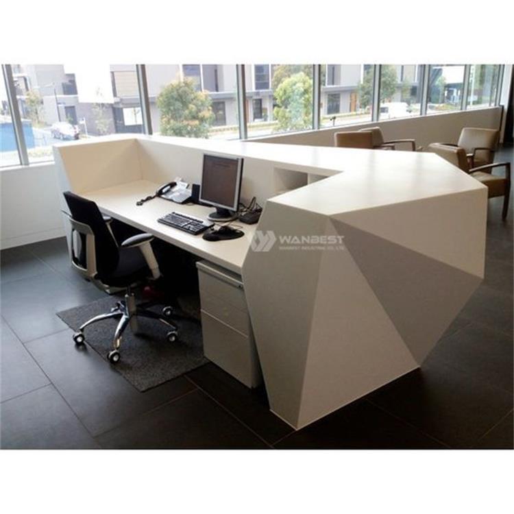 Special diamond reception couunter solid surface stone top supplier