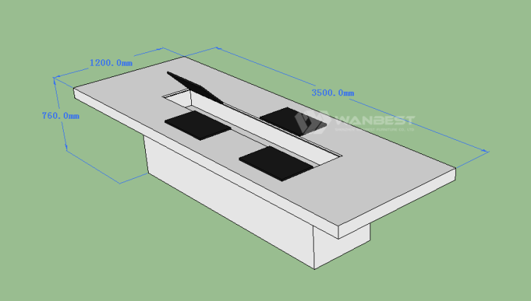 Conference counter 3D drawing 