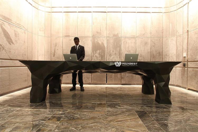 The lobby Large black diamond reception desk