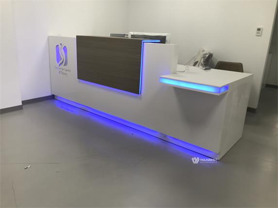 artificial marble dentist hospital clinic recepton desk