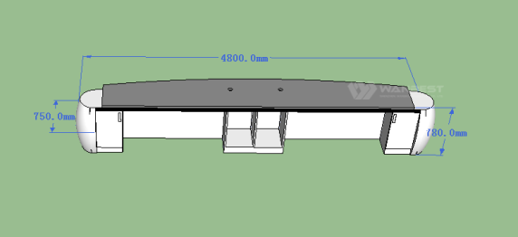 Elliptical straight corian white grey reception desk