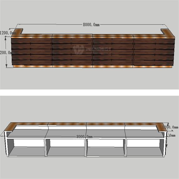 Commercial Acrylic Large Juice Retro Bar Cocktail Counter for Sale