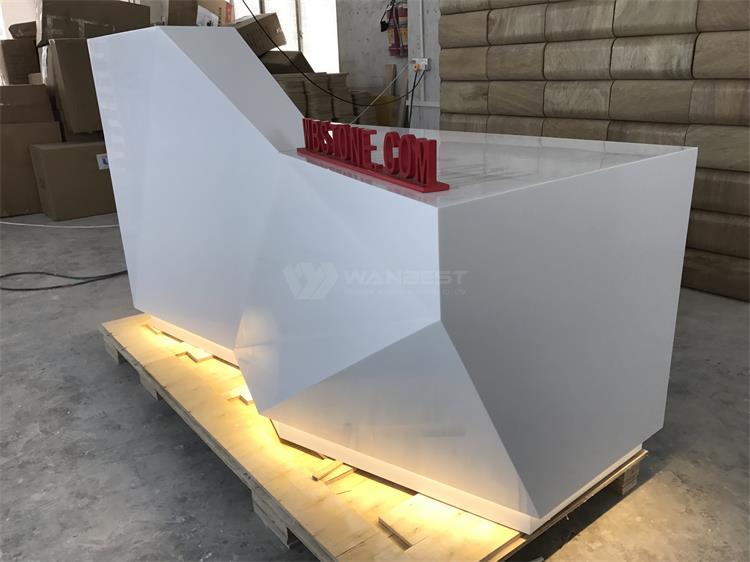 Corian reception desk with LED 