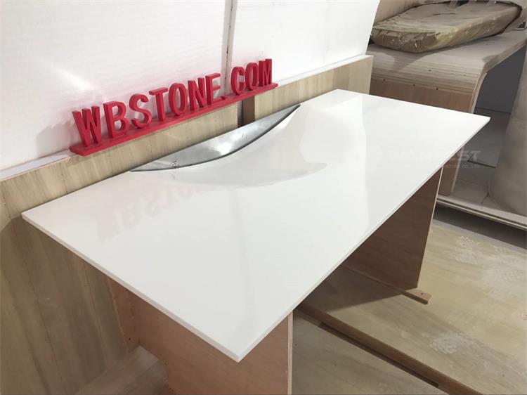 White Durable Tailored Size Solid Surface Washing Sink