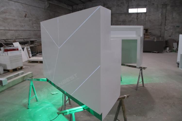 LED lighting  reception desk 